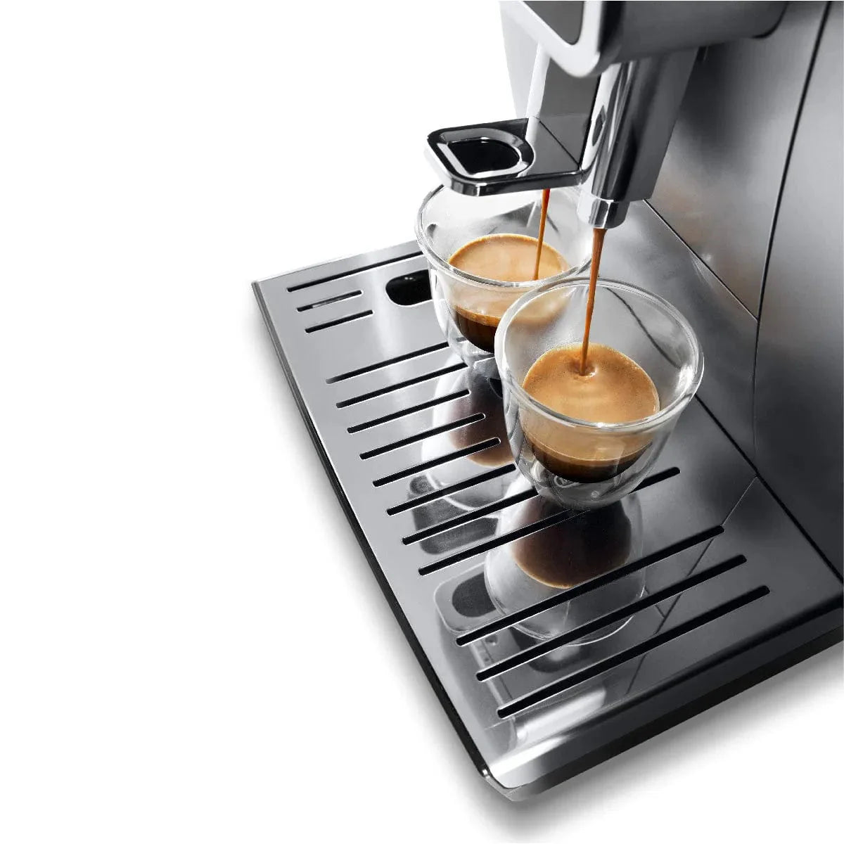 DeLonghi Dinamica With Adjustable Frothing Wand Super Automatic Espresso & Coffee Machine ECAM35025SB (Silver)
