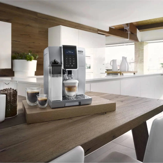 DeLonghi Dinamica LatteCrema Super Automatic Espresso & Cappuccino Machine ECAM35075SI (Silver)